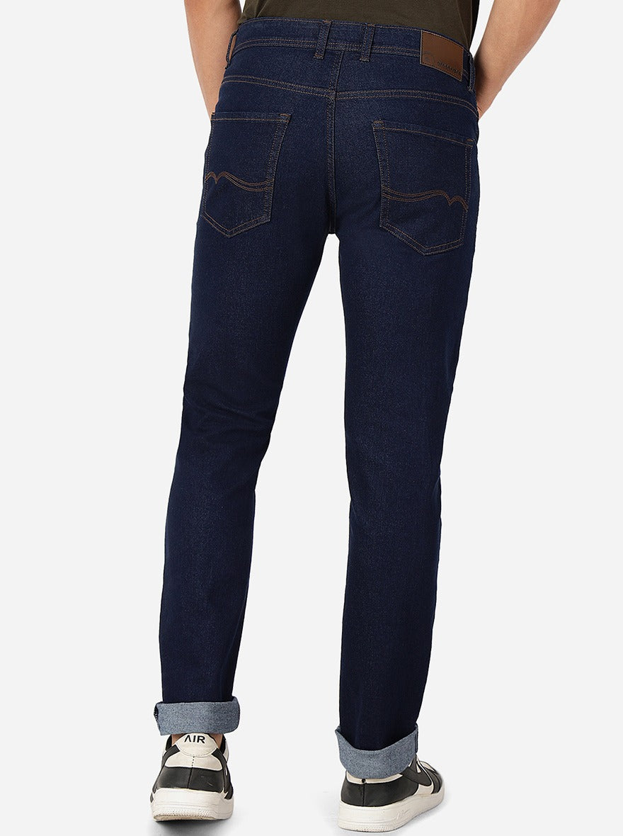 Raw Blue Washed Straight Fit Jeans | Greenfibre