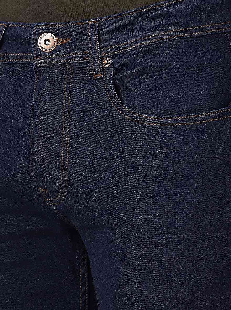 Raw Blue Washed Straight Fit Jeans | Greenfibre