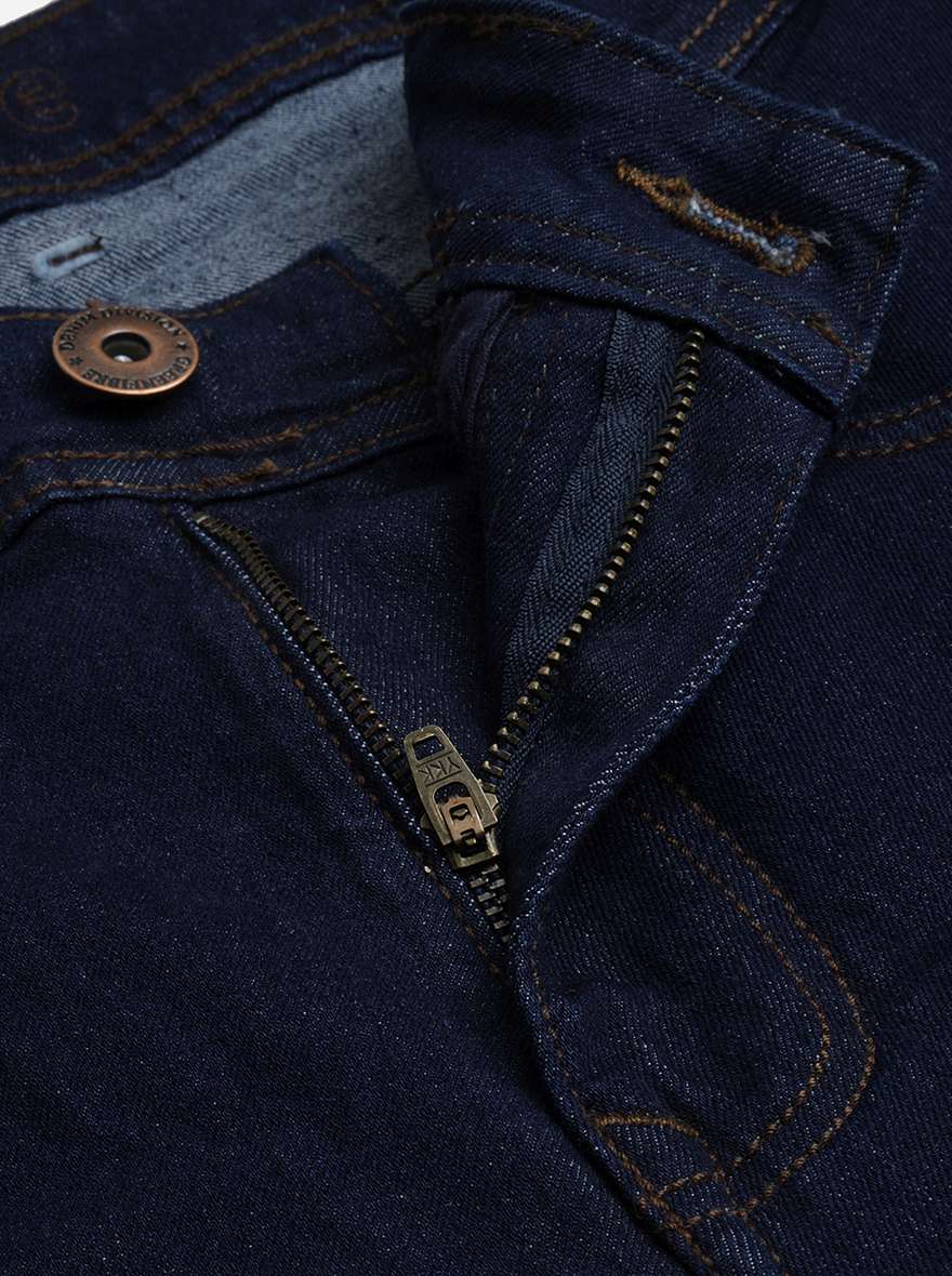 Raw Blue Washed Straight Fit Jeans | Greenfibre