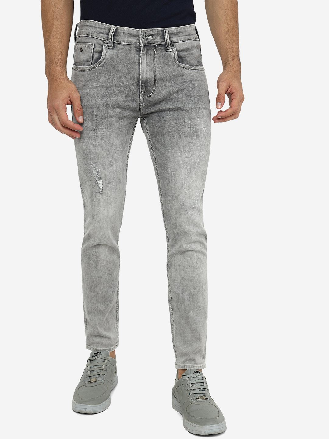 Light Grey Washed Urban Fit Jeans | Greenfibre