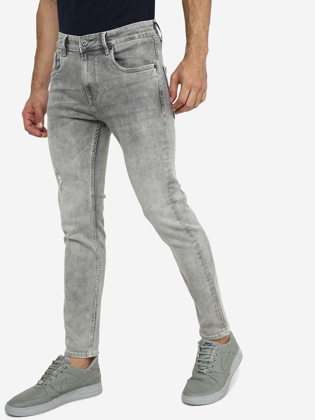 Light Grey Washed Urban Fit Jeans | Greenfibre