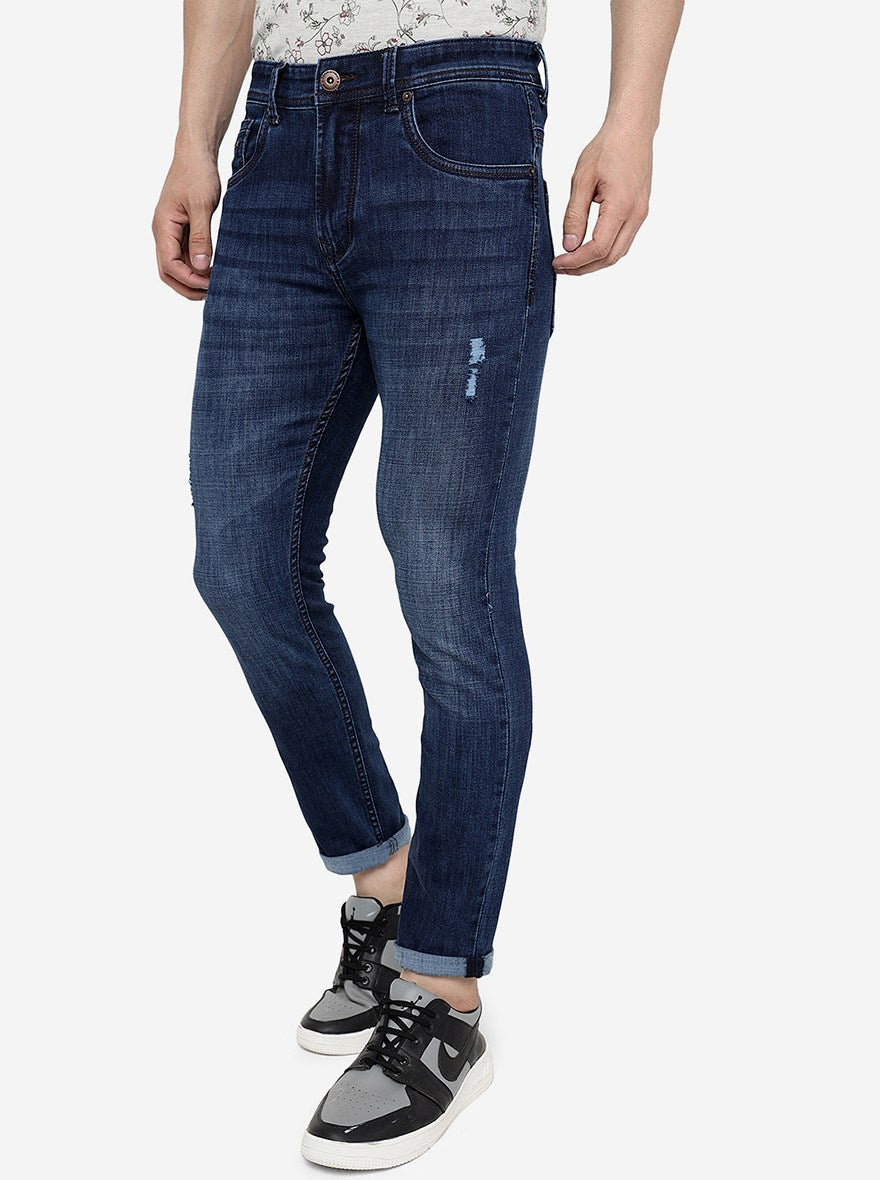 Denim Blue Solid Urban Fit Jeans | Greenfibre