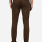 Light Brown Solid Super Slim Fit Casual Trouser | Greenfibre