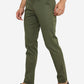 Light Olive Solid Neo Fit Casual Trouser | Greenfibre