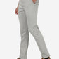 Light Grey Solid Super Slim Fit Casual Trouser | Greenfibre