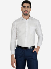 White Checked Slim Fit Formal Shirt | Greenfibre