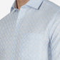 Sky Blue Checked Slim Fit Formal Shirt | Greenfibre