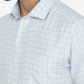 Sky Blue Checked Slim Fit Formal Shirt | Greenfibre