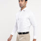 Off White Checked Slim Fit Formal Shirt | Greenfibre