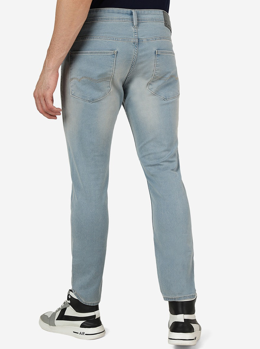 Ice Blue Washed Urban Fit Jeans | Greenfibre