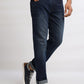 Navy Blue Washed Narrow Fit Jeans | Greenfibre