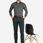 Green Checked Slim Fit Formal Shirt | Greenfibre