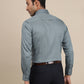 Grey Printed Slim Fit Formal Shirt | Greenfibre