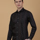 Wine Printed Slim Fit Party Wear Shirt | Greenfibre