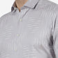 Grey Printed Slim Fit Party Wear Shirt | Greenfibre