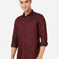 Maroon Checked Slim Fit Party Wear Shirt | Greenfibre