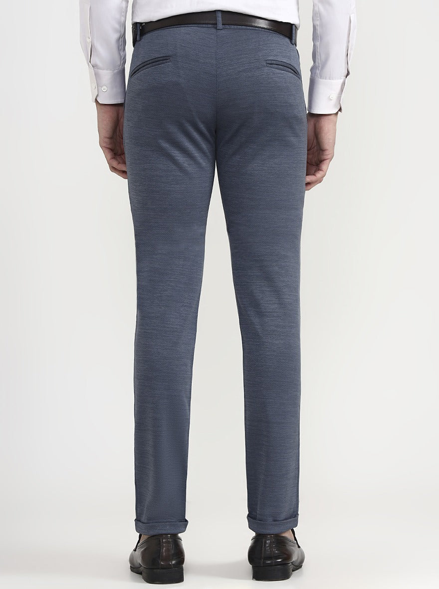 Grey Solid Slim Fit Club Wear Trouser | Greenfibre