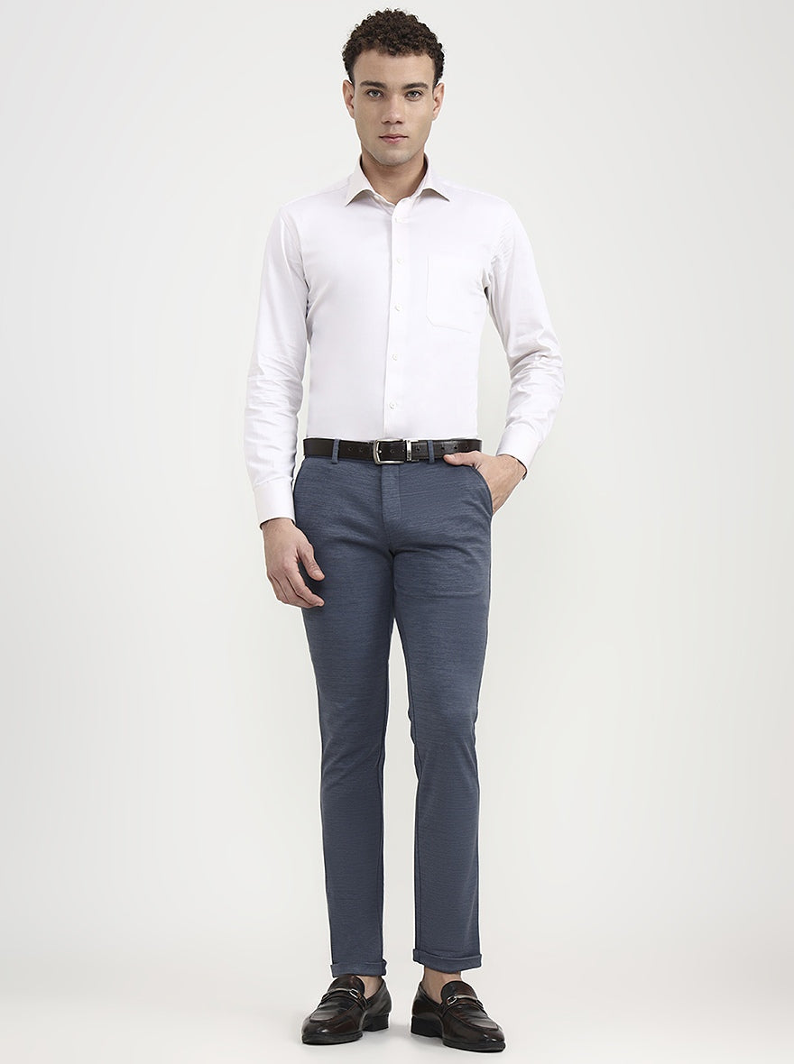 Grey Solid Slim Fit Club Wear Trouser | Greenfibre