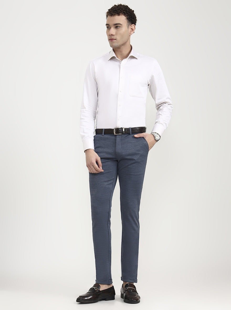 Grey Solid Slim Fit Club Wear Trouser | Greenfibre