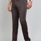 Coffee Brown Solid Slim Fit Club Wear Trouser | Greenfibre