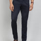 Navy Blue Solid Slim Fit Club Wear Trouser | Greenfibre