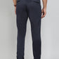 Navy Blue Solid Slim Fit Club Wear Trouser | Greenfibre