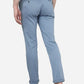 Sky Blue Solid Super Slim Fit Casual Trouser | Greenfibre