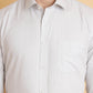 Off White Solid Slim Fit Formal Shirt | Greenfibre