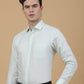 Light Green Solid Slim Fit Formal Shirt | Greenfibre