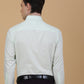 Light Green Solid Slim Fit Formal Shirt | Greenfibre