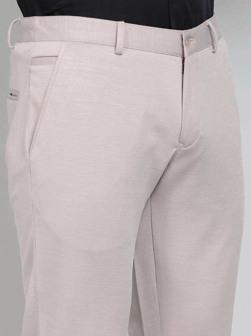 Dusty Pink Solid Slim Fit Club Wear Trouser | Greenfibre