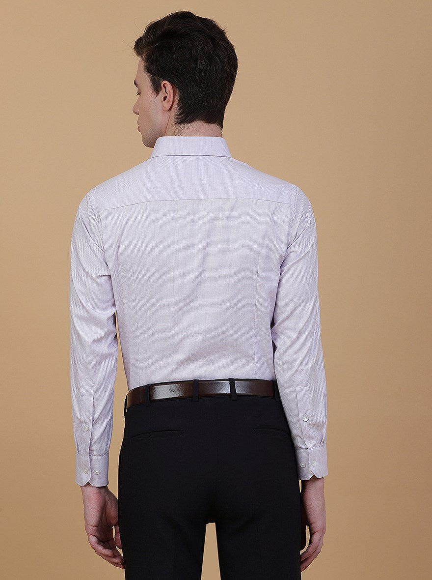 Purple Solid Slim Fit Formal Shirt | Greenfibre