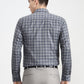 Dark Blue Checked Slim Fit Formal Shirt | Greenfibre