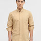 Khaki Solid Slim Fit Casual Shirt | Greenfibre