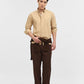 Khaki Solid Slim Fit Casual Shirt | Greenfibre