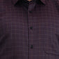 Dark Maroon Checked Slim Fit Formal Shirt | Greenfibre