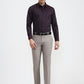 Dark Maroon Checked Slim Fit Formal Shirt | Greenfibre