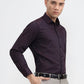 Dark Maroon Checked Slim Fit Formal Shirt | Greenfibre