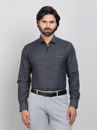 Blue Solid Slim Fit Formal Shirt | Greenfibre