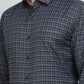 Blue Checked Slim Fit Formal Shirt | Greenfibre