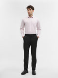 Black Solid Slim Fit Formal Trouser | Greenfibre