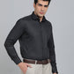 Black Printed Slim Fit Party Wear Shirt | Greenfibre