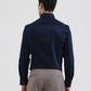 Navy Blue Solid Slim Fit Party Wear Shirt | Greenfibre