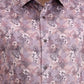 Dusty Pink Printed Slim Fit Party Wear Shirt | Greenfibre