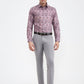 Dusty Pink Printed Slim Fit Party Wear Shirt | Greenfibre