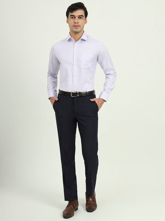 Light Purple Solid Slim Fit Formal Shirt | Greenfire