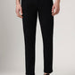Black Solid Neo Fit Casual Trouser | Greenfibre
