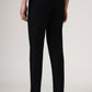 Black Solid Neo Fit Casual Trouser | Greenfibre