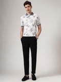 Black Solid Neo Fit Casual Trouser | Greenfibre