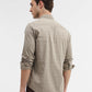 Beige Printed Smart Fit Semi Casual Shirt | Greenfibre